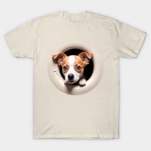 dog peeking T-Shirt